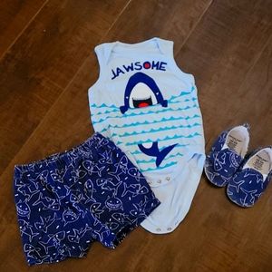 Baby Boy 3 Piece Summer Outfit with Shoes